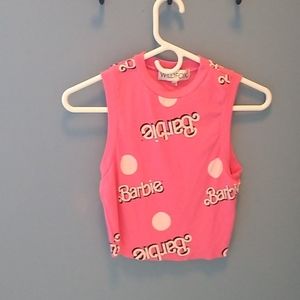Wildfox cropped Barbie shirt